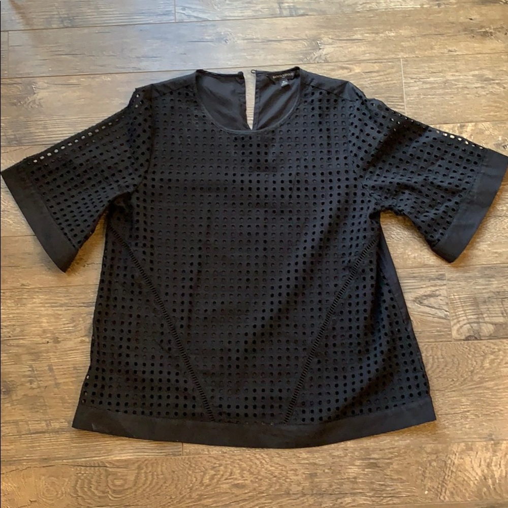 NWOT Banana Republic Black Short Sleeve Blouse